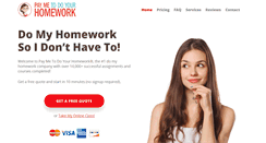Desktop Screenshot of paymetodoyourhomework.com