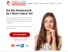 Tablet Screenshot of paymetodoyourhomework.com
